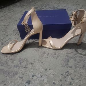 Stuart Weitzman-100 fringe square nudist